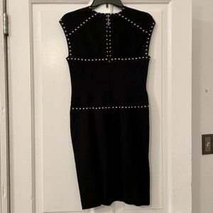 Nanette Lepore black dress with silver studs
